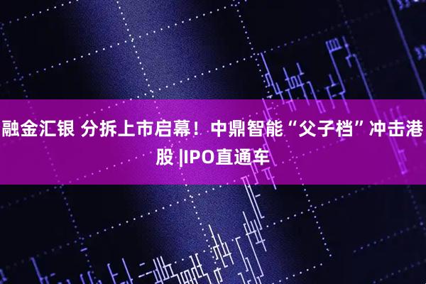 融金汇银 分拆上市启幕！中鼎智能“父子档”冲击港股 |IPO直通车